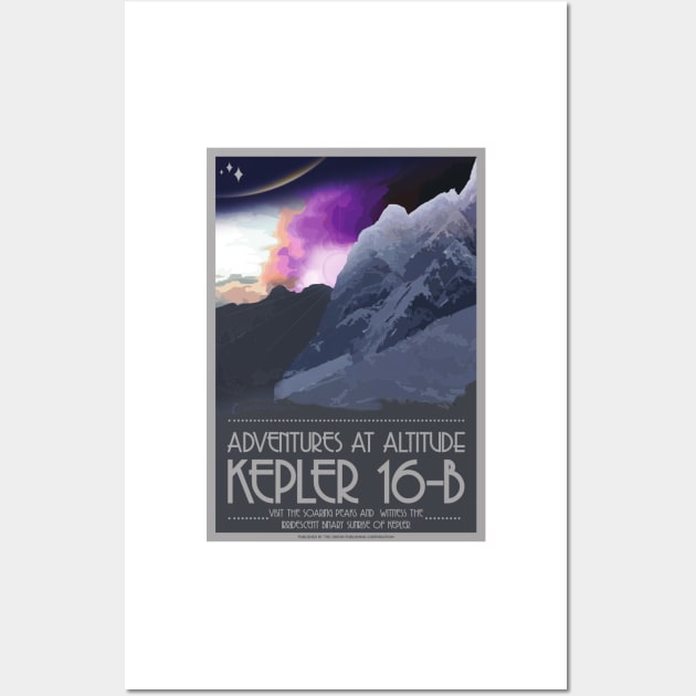 Kepler 16-b Space Poster Wall Art by Walford-Designs